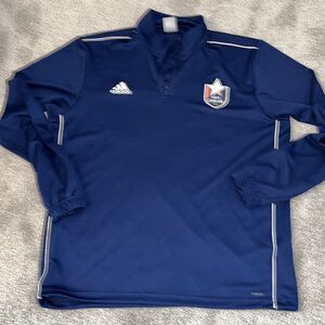 Mens North Carolina FC Soccer Blue ⚽️Coaches climalite LS golf polo shirt t neck